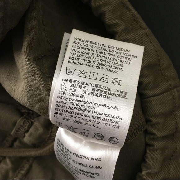 H&M Floral Bird Patch Cotton Green Jacket XS - Picture 9 of 9